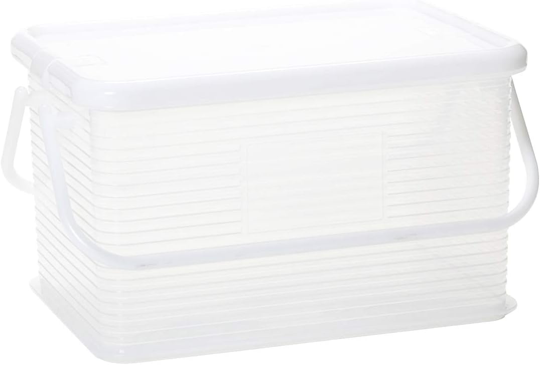 Sanko Plastic 171993 Storage Case, Simple White, Container Clear, L, Made in Japan, Width 18.3 x Depth 12.4 x Height 10.4 inches (46.5 x 31.5 x 26
