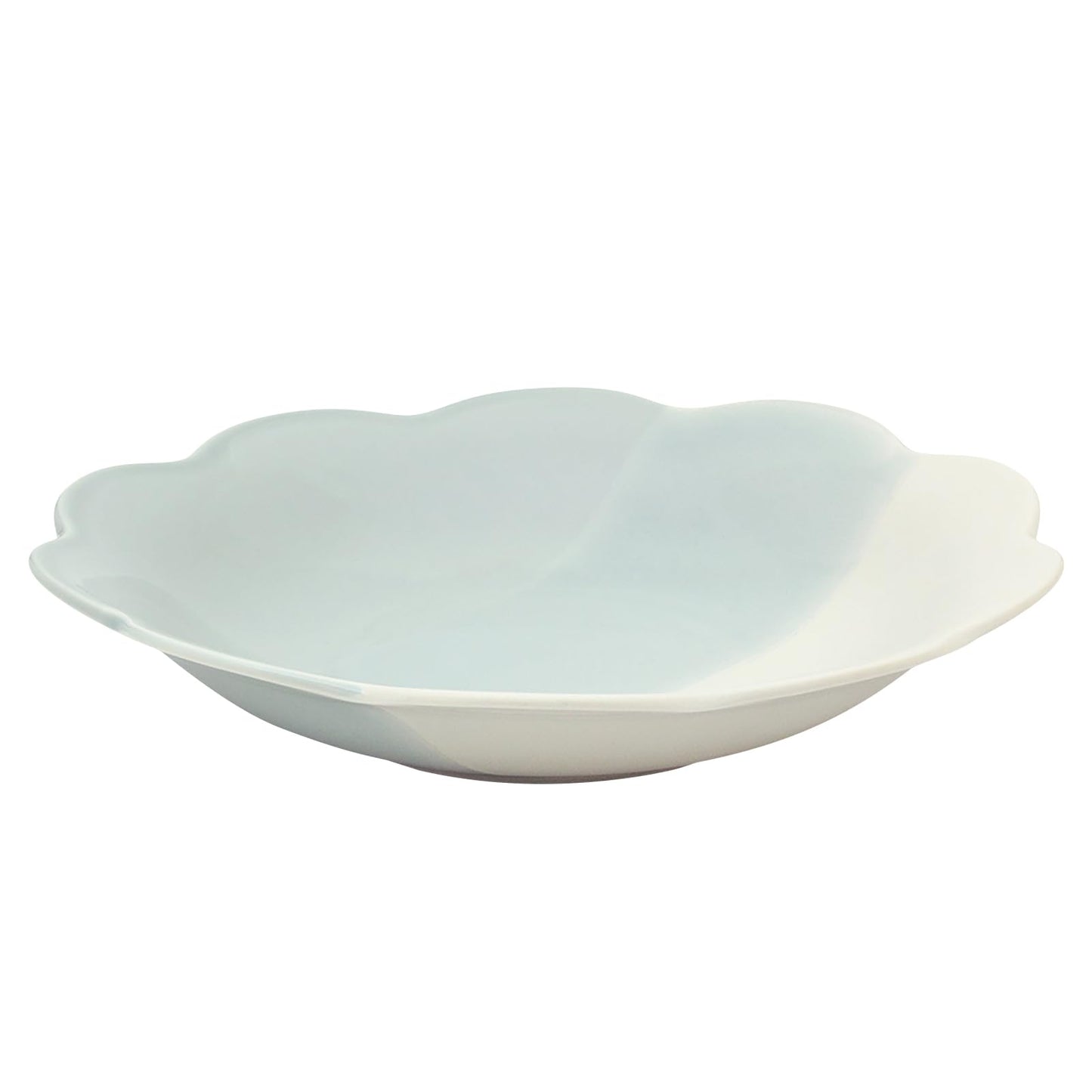 Mino Ware 6902-32 Curry Plate, Pasta Plate, Approx. 8.7 inches (22 cm), Microwave, Dishwasher Safe, Smoky Flowers, Blue, Made in Japan