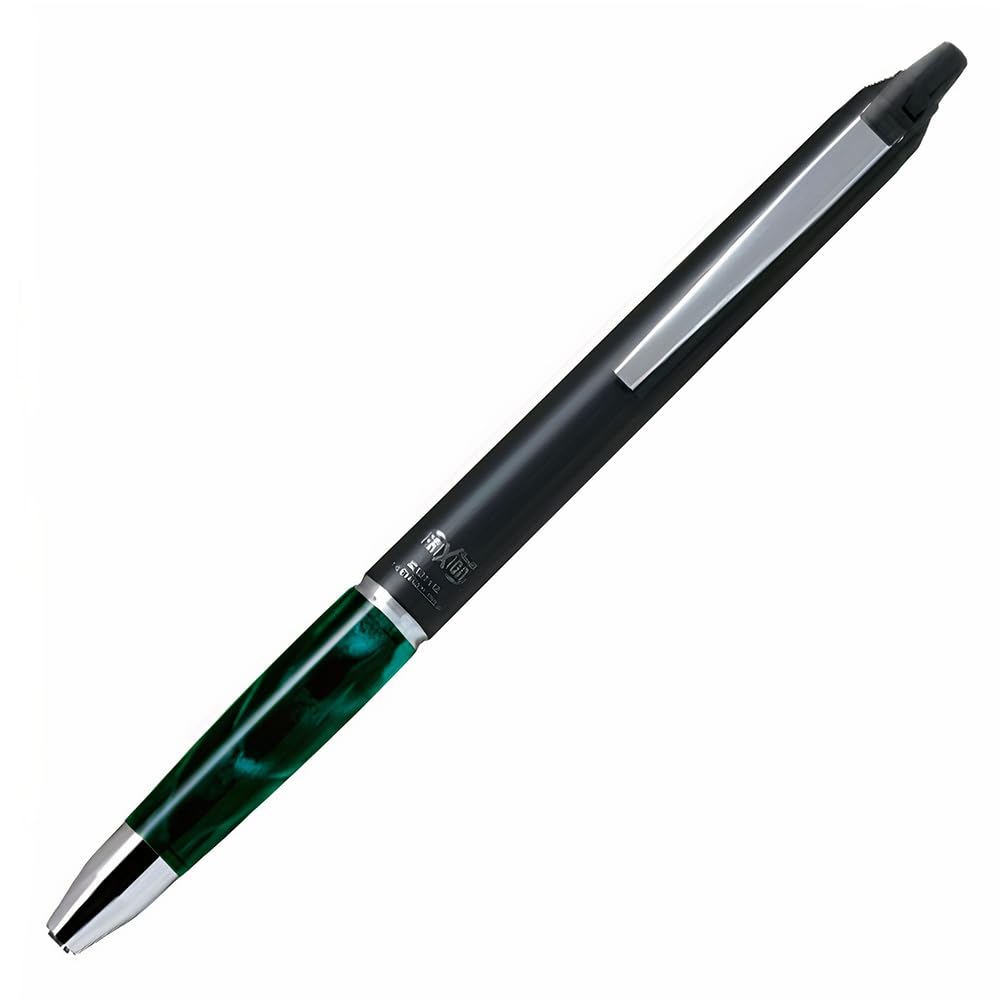 Pilot FriXion Ball Knock Zone, Slide Clicker Retractable Erasable Gel Ink Pen, Fine Point 0.5mm, Inspiration Green, Refillable Water-Based Gel Ink (Black), LFBKZ-3SEF-IG