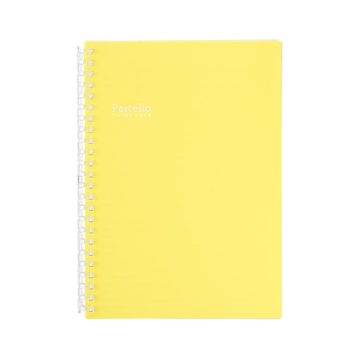 LIHIT LAB. Pastello Refillable Note Book (Journal), Lined Paper, 8.3×6.1 inches, Yellow (N1958-5)