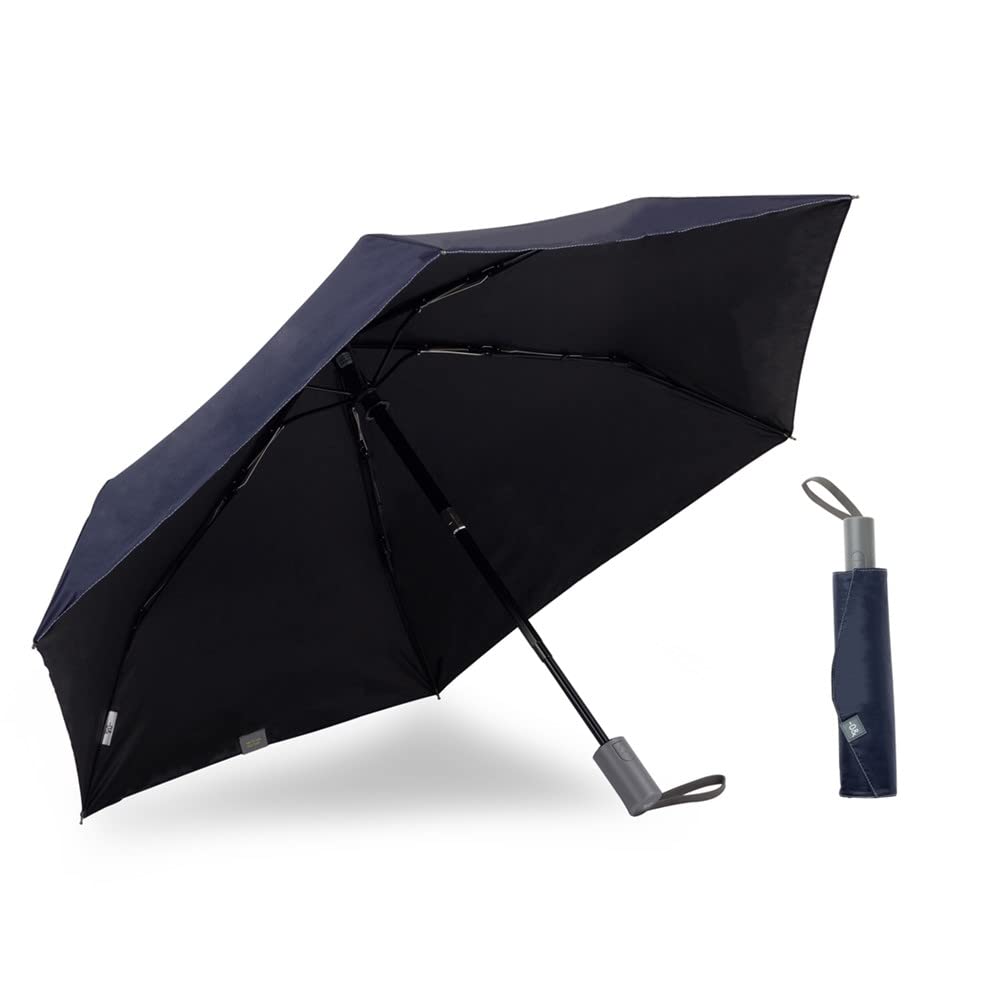 Ogawa Sun Umbrella for Rain or Shine, 0 & Zero and UV Protection & Light Shading Rate Over 99% Heat Repellent, Navy, 50cm