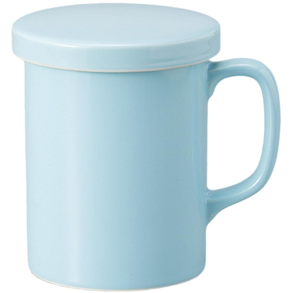 Ale-net Mug, 4.4 x 3.0 x 4.3 inches (11.2 x 7.7 x 11 cm), 11.8 fl oz (320 cc), Color Blue Mug with Lid, Porcelain, Dishwasher Safe, Microwave Safe, Mino Ware, Made in Japan