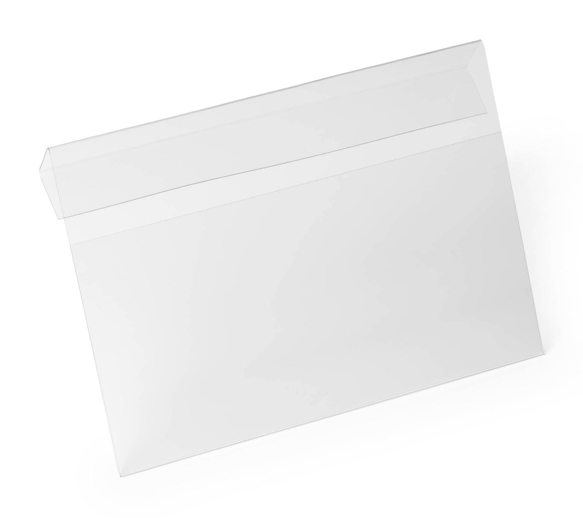 Durable 116219 Hard Cover Identification Bag with Fold, A5 Landscape, Pack of 10, Transparent