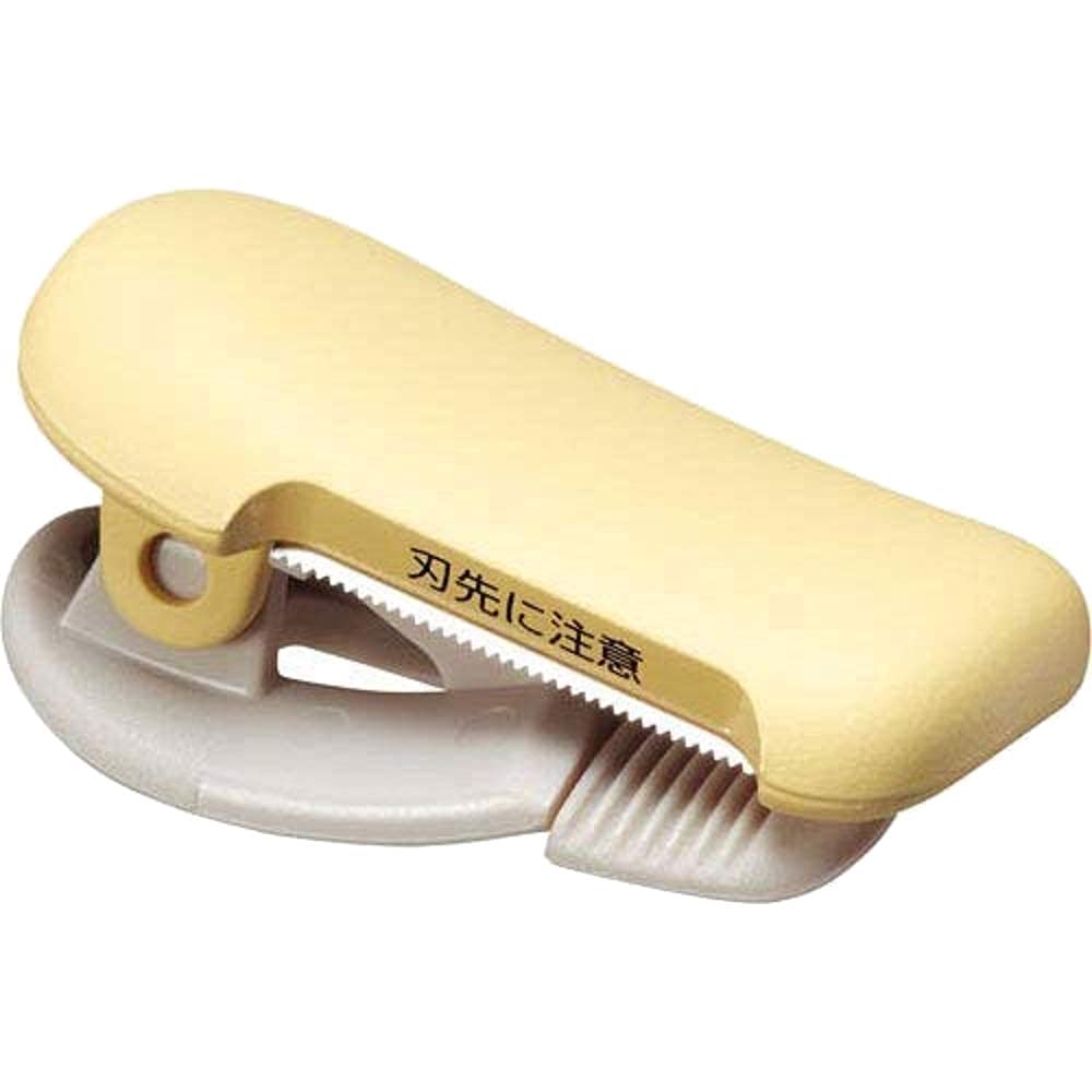 KOKUYO Washi Tape Cutter, Masking Tape Dispenser, Mini Portable Light Cutting, Clip Type (10-15mm, Pastel Yellow)