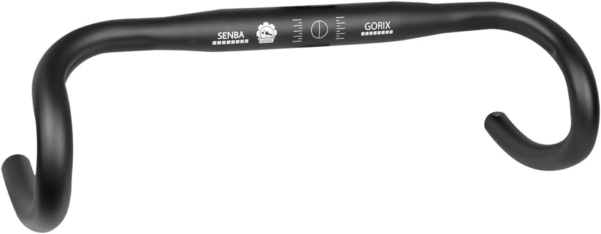 GORIX Bike Drop Handlebar Handle Bar 31.8mm Cyclocross Road Bicycle (Global Edition) SENBA Black (380mm)
