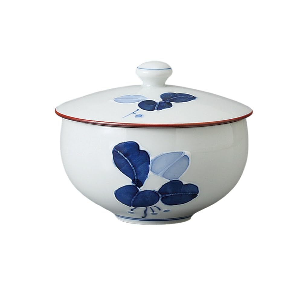 Ale-net Teacup Sencha Bowl with Lid, Arita Pottery, Manryo with Lid, Porcelain, Dishwasher Safe, Microwave Safe, Porcelain, Made in Japan