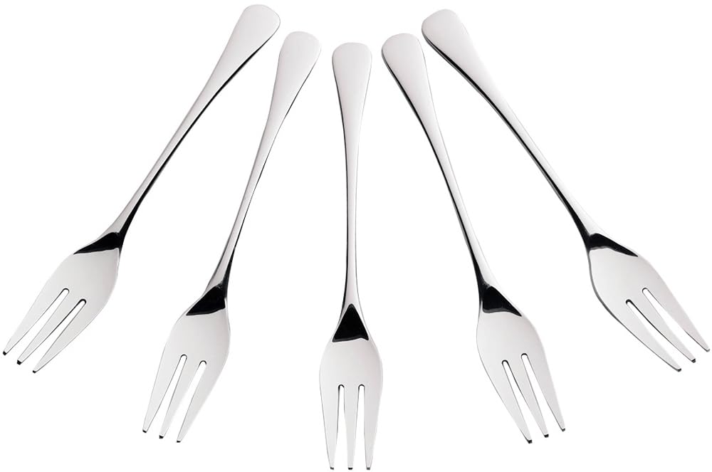 Shimomura 42596 Forks 5 Piece Set of 5 (12.8 cm) Dishwasher Safe Simple Design Hospitality Guests Cake Fruit Small Stainless Steel Nature Tsubame Sanjo