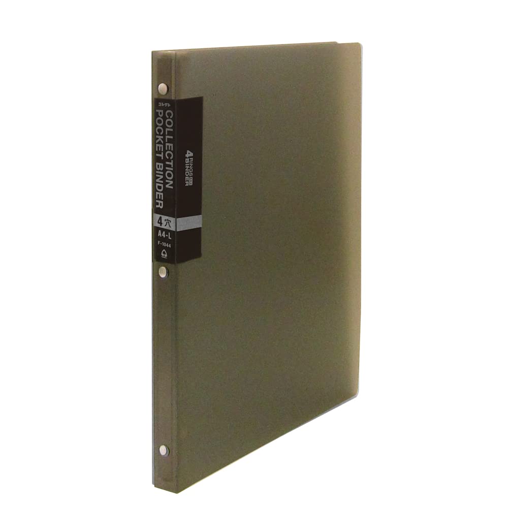 Correct Binder Collection Pocket Binder Thin A4-L 4-Hole Gray F-1044-GY