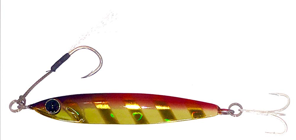ZEAKE Metal Jig RS009, R Sardine, 0.7 oz (20 g), ZG Red Gold