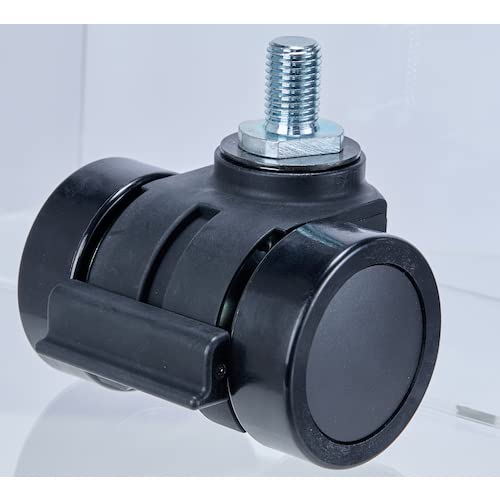 TRUSCO Threaded Heavy Duty Low Floor Double Caster Double Bearing Nylon Car 66 mm M 20/65-2671-26