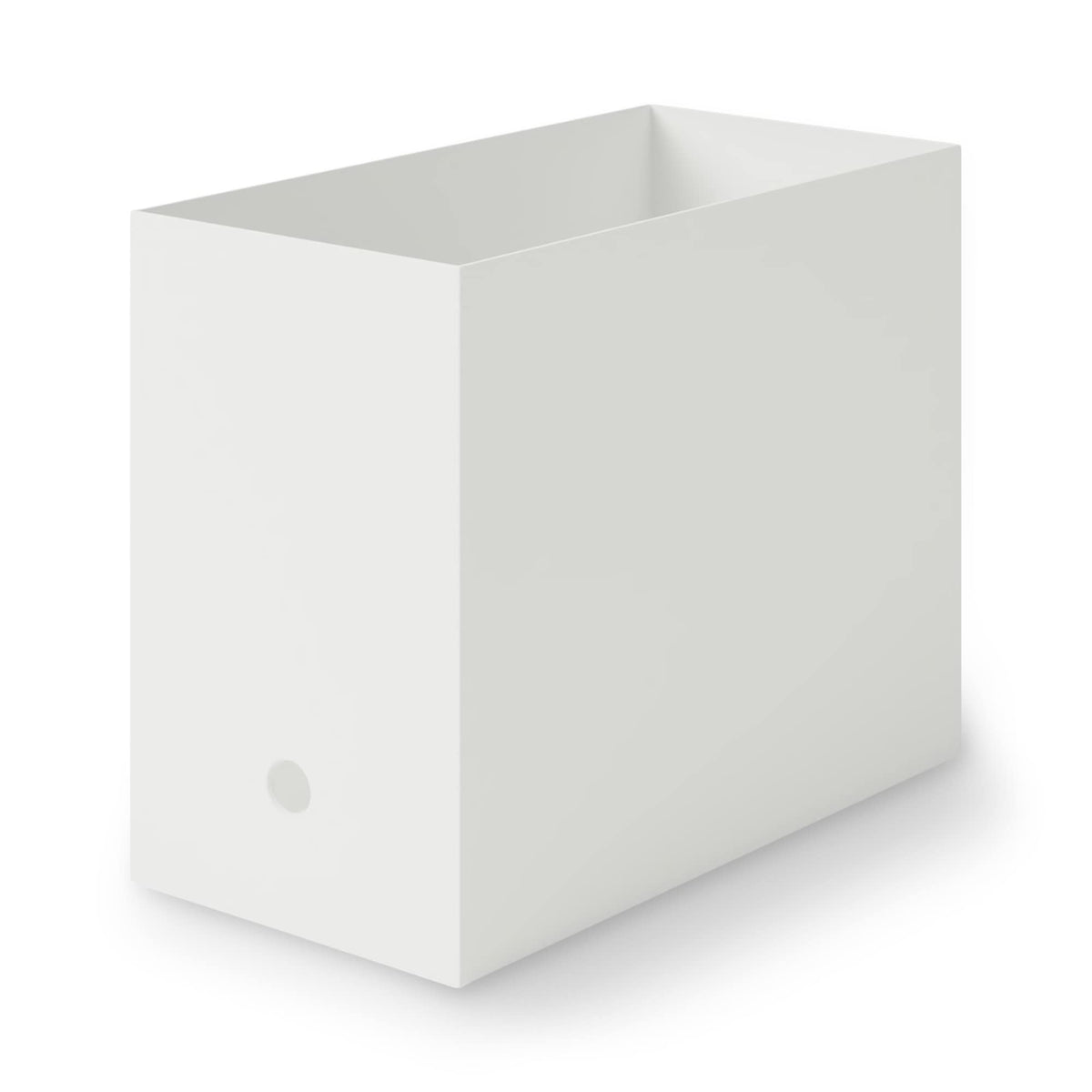 MUJI NCE47A3A File Box with Recycled Polypropylene, Standard Type, Wide, White, Gray, Approx. Width 5.9 x Depth 12.6 x Height 9.4 inches (15 x 32 x 24 cm)