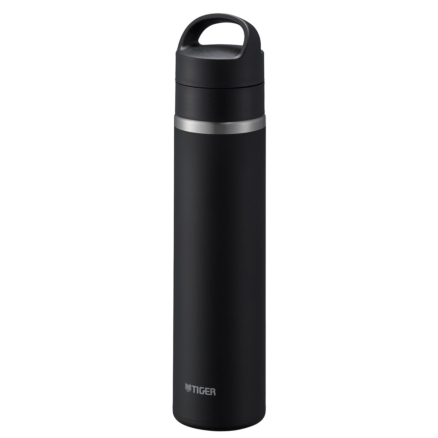 TIGER MKB-T060KK Water Bottle, 20.3 fl oz (600 ml), Vacuum Insulated Carbonated Bottle, Stainless Steel, Beer OK, Handle Holder, Portable, Compact, Black
