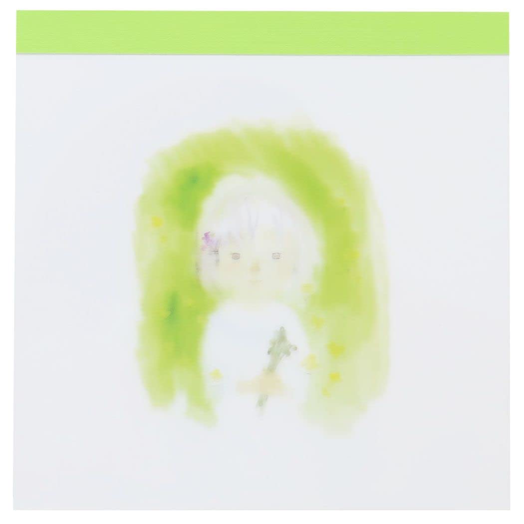 Green Flash CH-003 Chihiro Iwasaki Notepad, Square Green