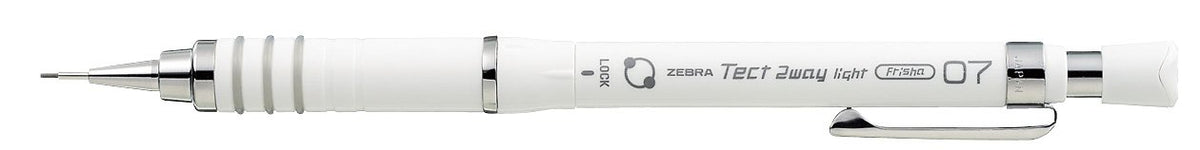 Zebra Mechanical Pencil, Tect 2 Way Light, 0.7mm, White Body (MAB42-W)