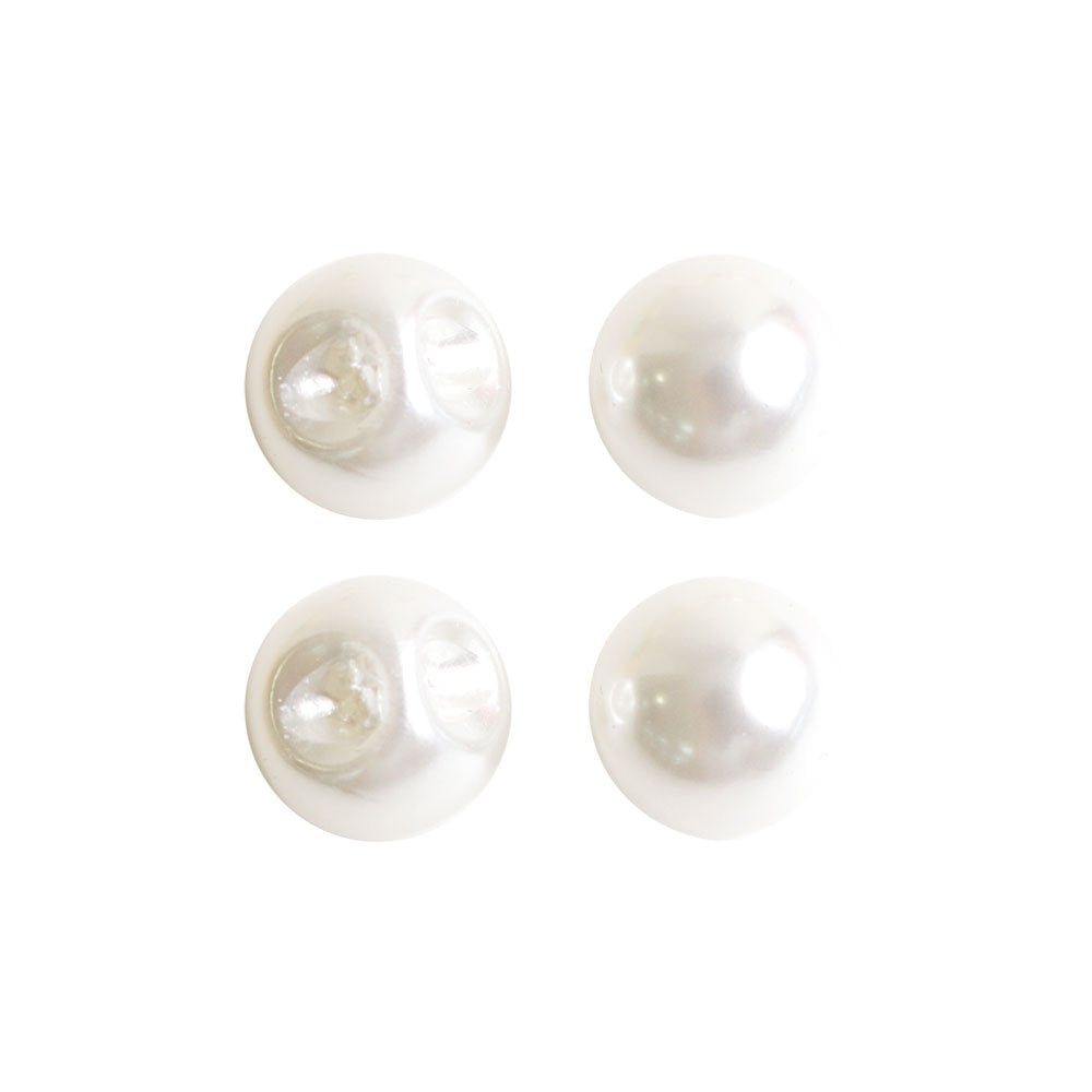 NBK パールボタン 10個入 (LW4321-8) φ8mm ホワイト