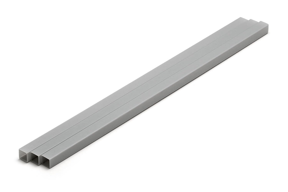 Wave Material Series Plastic Material Gray Square Pipe 0.3 inches (8 mm), 3 Pieces, Hobby Material OM-436