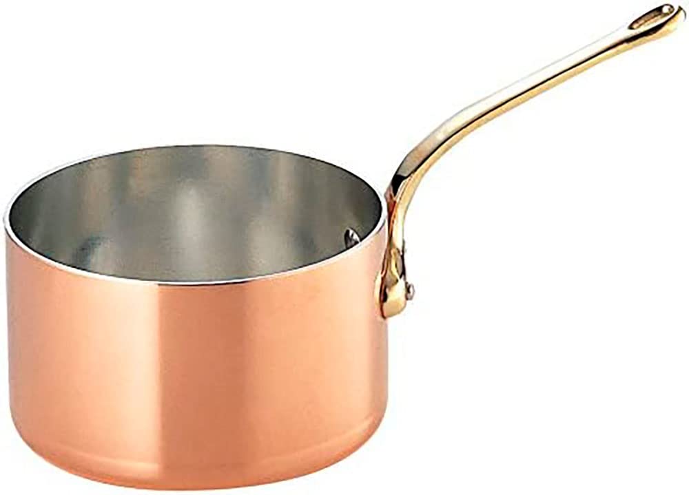 Wadasuke Manufacturing 3440-0271 Copper Extra Thick Pot Deep Brass Handle 10.6 inches (27 cm)