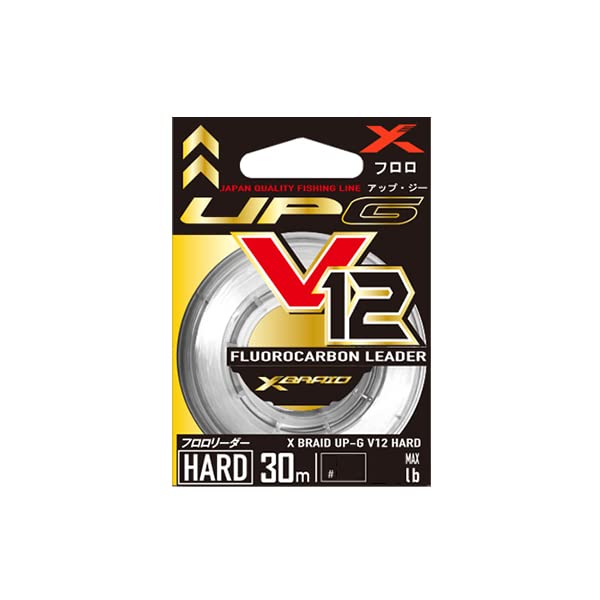 X-Braid V12 UP-G Leader, Hard, 98.4 ft (30 m), Natural, No. 0.8/4.6 LB