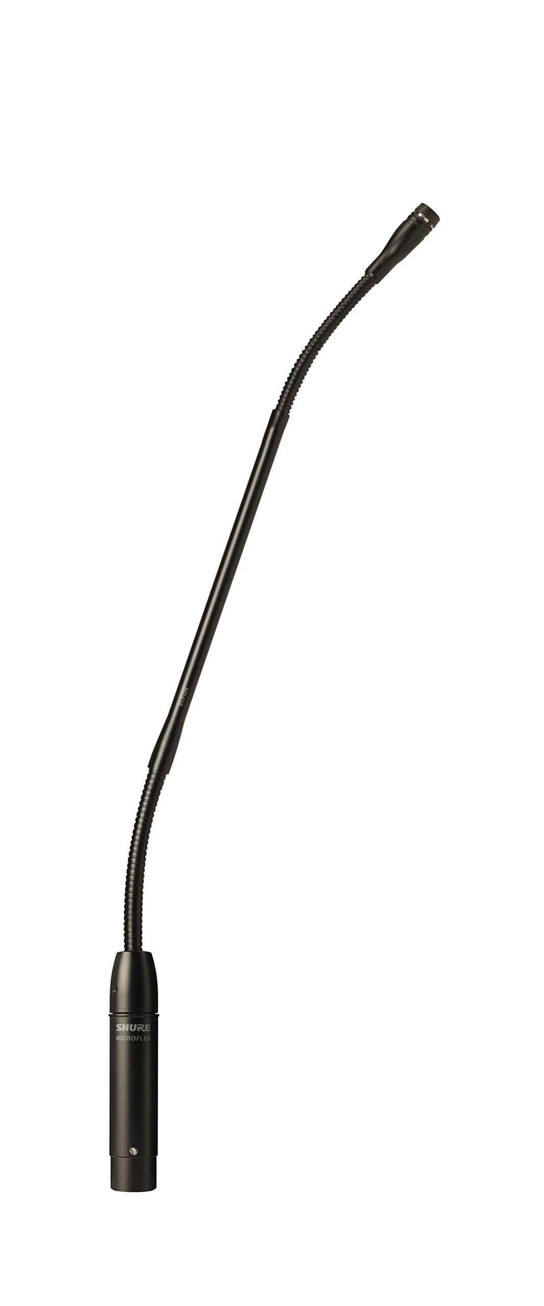 Shure MX412/S Supercardioid Condenser Microphone, 12" Gooseneck with Attached XLR Preamp, Shock & Flange Mount, Snap-Fit Foam Windscreen