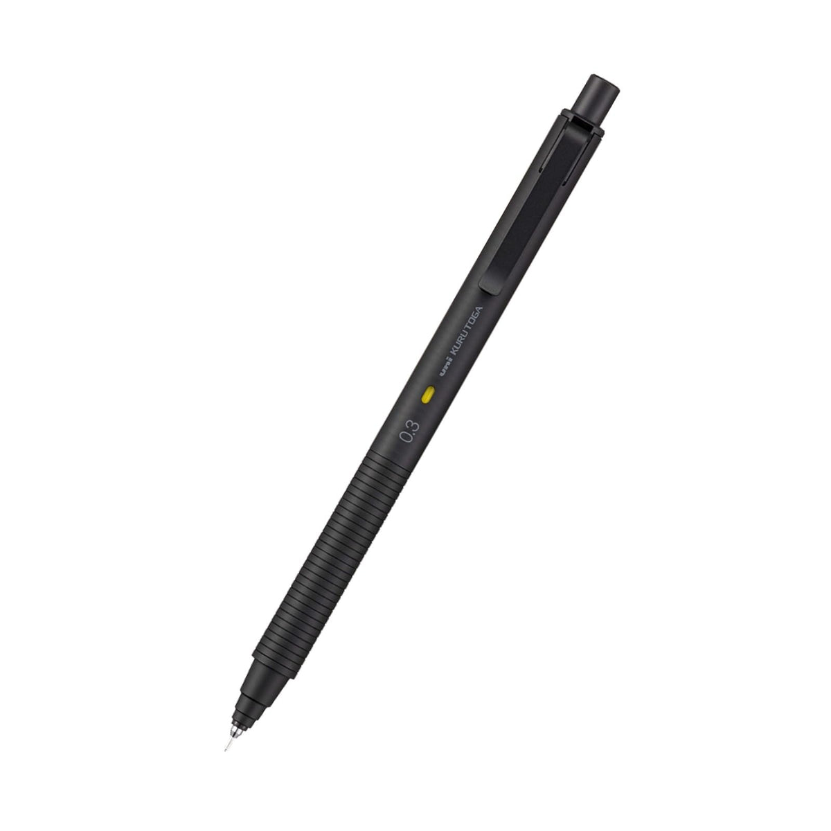 Uni Kuru Toga Metal Mechanical Pencil, 0.3mm Extra Fine, Auto-Advancing Lead Rotation, All-Metal Body, Nocturne Black (M3KH1P.24)