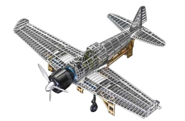 Studio Mid 1/48 Type Zero Fighter 21 Type Skeleton Full Set Model Resin Kit TP-004 (Airplane)