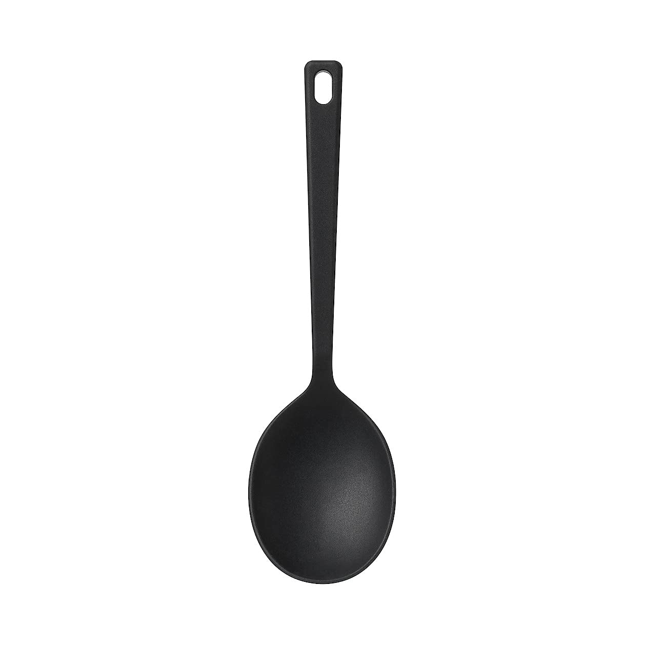 MUJI 82932461 Silicone Cooking Spoon, Length: Approx. 10.2 inches (26 cm), Black
