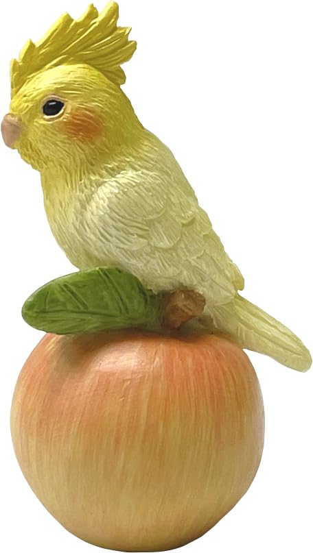 Daikai 79454 Cockatiel and Red Apple 1.4 x 1.1 x 2.2 inches (3.5 x 2.8 x 5.7 cm)