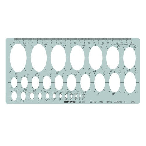 De rapasu Template Oval Small 31 – 203 E – 203