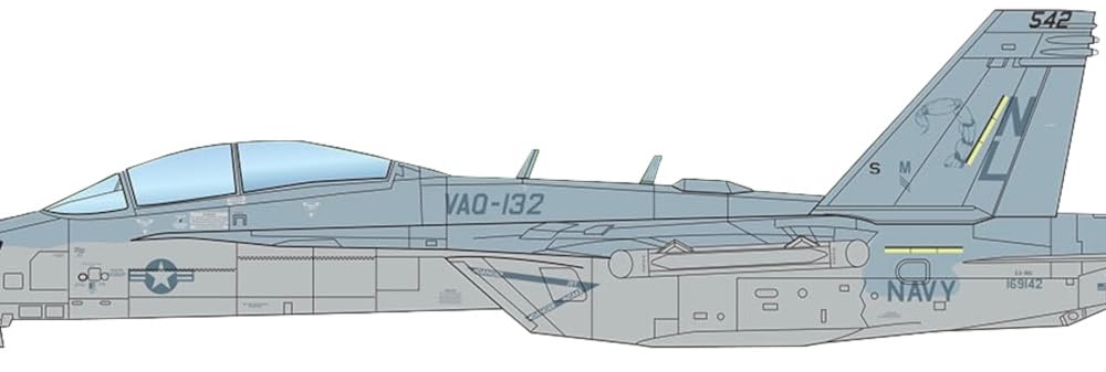 アメリカ海軍 電子戦機 EA-18Gグラウラー VAQ-132 スコーピオンズ 金属製AOAプローブパーツ付属