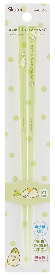 Skater AAC45 Sumikko Gurashi Cat B Dishwasher Safe Acrylic Chopsticks 8.3 inches (21 cm)