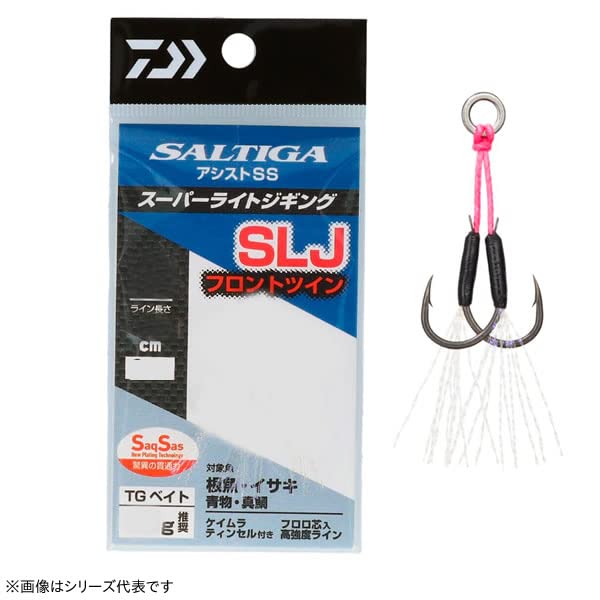 Daiwa Saltiga Assist SS SLJ Super Light Jigging Assist Hook, Front Twin Thick Shaft, M