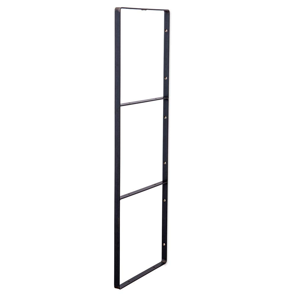 POSH LIVING 63758 Mill Scale Shelf Bracket, Black, 3 Tiers