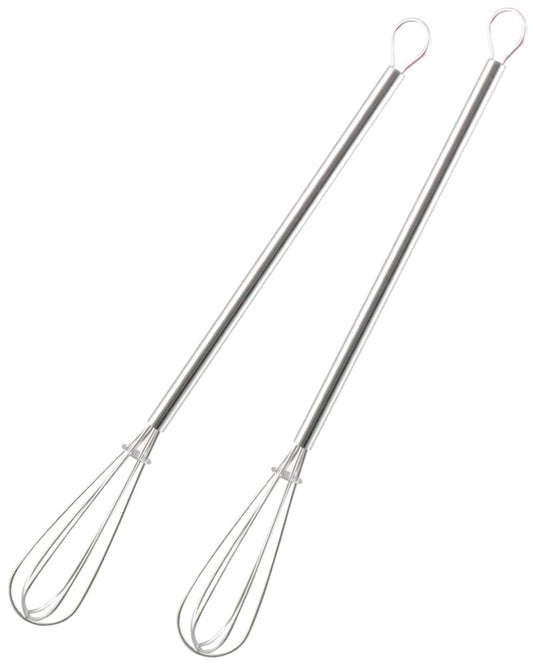 Shimomura 34564 Mini Whisk, Set of 2, 7.7 inches (19.5 cm), Made in Japan, Dishwasher Safe, For Small Whisks, Easy to Mix Even in Small Containers, Dressing, Beaten Eggs, Water Soluted Potato Starch,