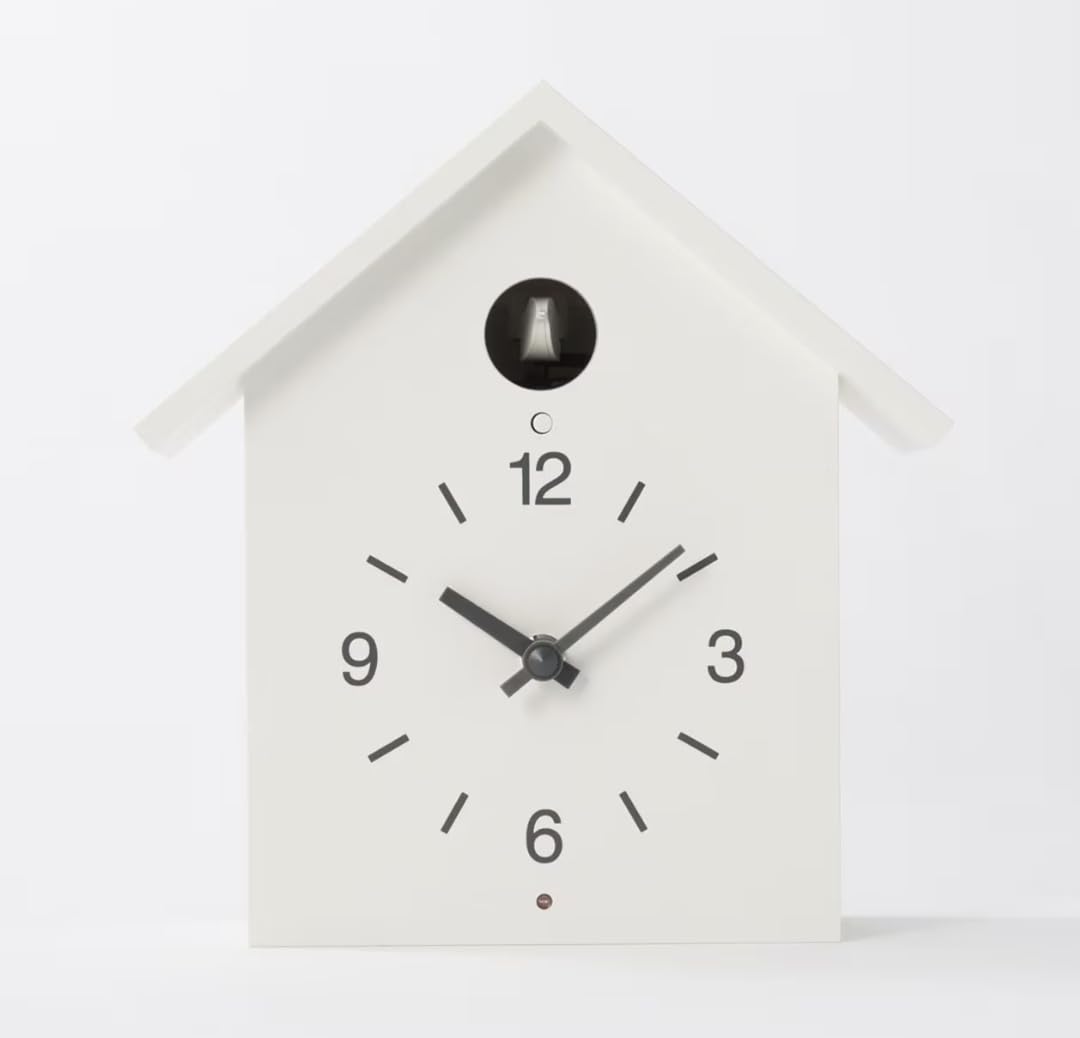 無印良品 MUJI MJ-CCWL1/83829810 White Dove Clock, Large, Width 10.0 x Depth 4.9 x Height 10.5 inches (255 x 125 x 267 mm)
