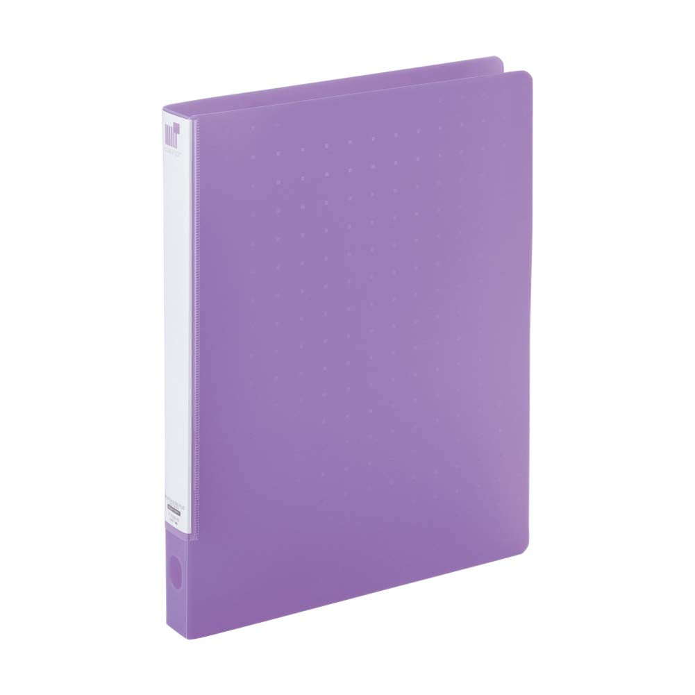 Lihit Lab F7032-10 Binder, Punchless File, One-Touch Open/Close, A4, S Type, Purple
