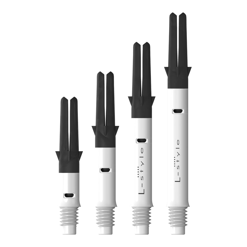 L-style Carbon Dart Shafts – Spinning – Extra Short (130) – White