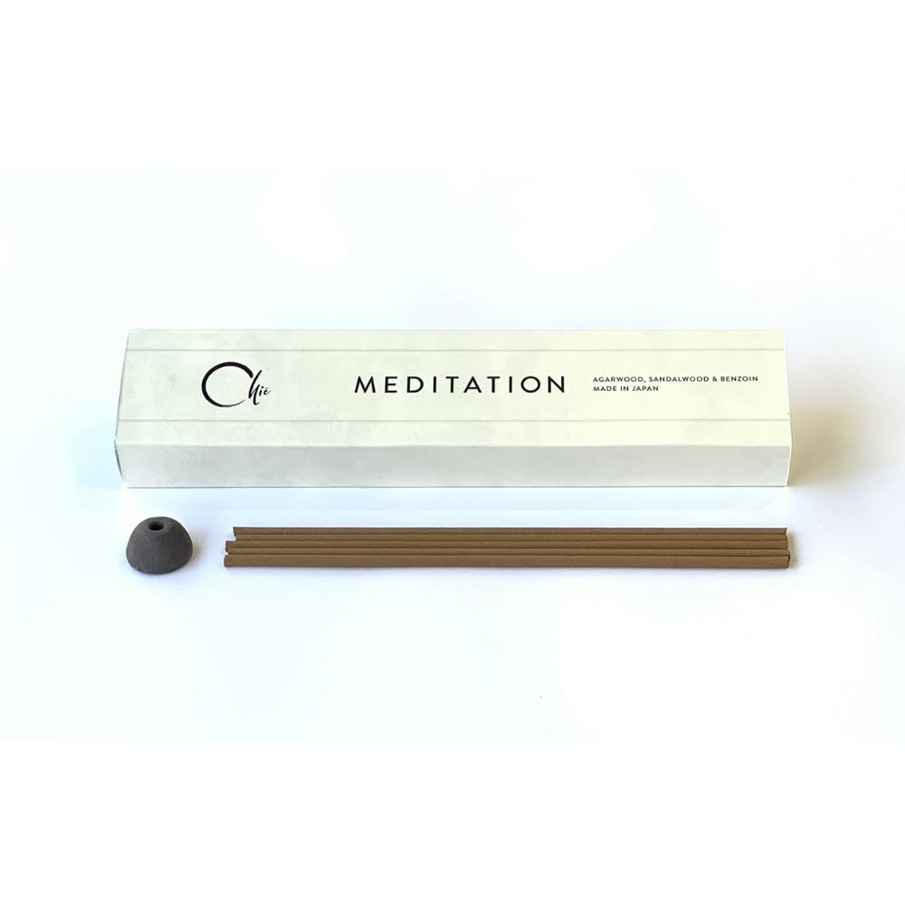 CHIE - Meditation Japanese Style Incense 30 Sticks with Incense Holder, Nippon Kodo