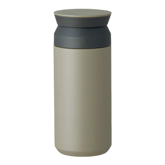 Kinto 20934 Travel Tumbler, 11.8 fl oz (350 ml), Khaki, Double Wall Vacuum Construction, Heat and Cold Retention