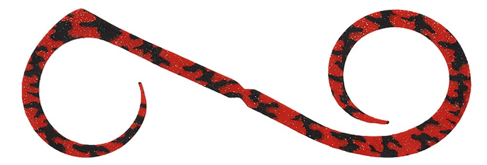 JACKALL Bing Switch T+ Necktie, Dual Curly, Shimashima Red
