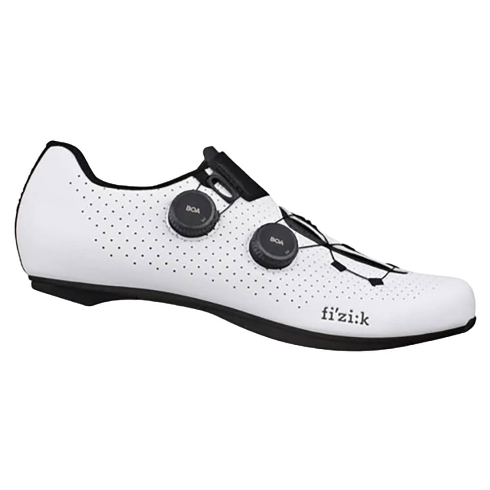 Fizik Vento Infinito Carbon 2 Wide, Double Boa Road Full Carbon Cycling Shoes, White, 11.5 Wide