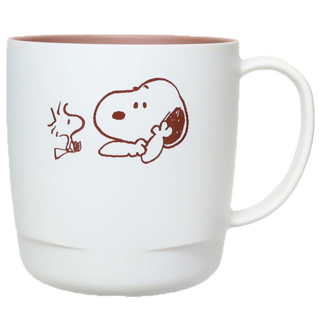 マリモクラフト(Marimocraft) Snoopy Wood Grain Mug, W8.5×H9×D8.5cm, Relax Time