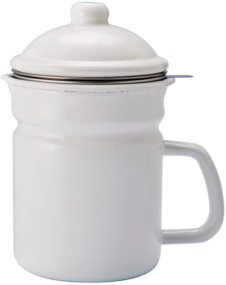 Enameled Pure Enamel Oil Pot WT [PU-2317-WT]