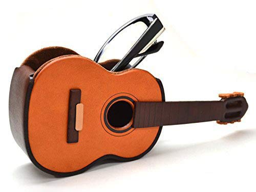 Genuine leather glasses stand / guitar [ Handmade of craftsman]