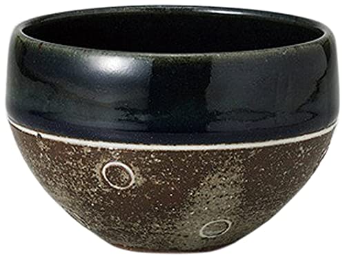 せともの本舗 Set of 10, Blue Glaze Round Bowl, 3.7 x 2.6 inches (9.5 x 6.7 cm), 7.5 oz (210 g), Special Teacup, Sushi Shop, Izakaya, Restaurant, Ryokan, Japanese Tableware, Restaurant, Commercial Use