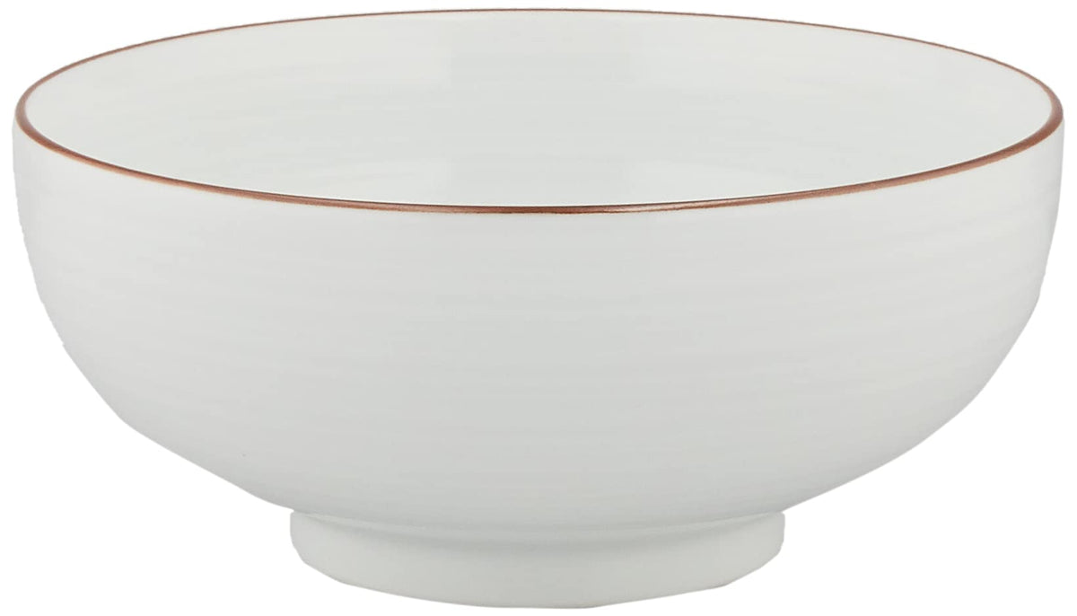 Hakusan Pottery Hakujisendan 5-Size Shallow Moodle Bowl, White, Approx. φ6.3 x 2.8 inches (16 x 7 cm), 27.1 fl oz (800 ml), White Porcelain Thousand Tier, Hakujisendan Hasami Ware Made in Japan