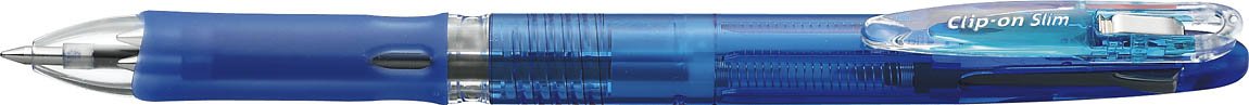 Zebra Clip-On Slim 3C Ball Point Pen, Blue (B3A5-BL)