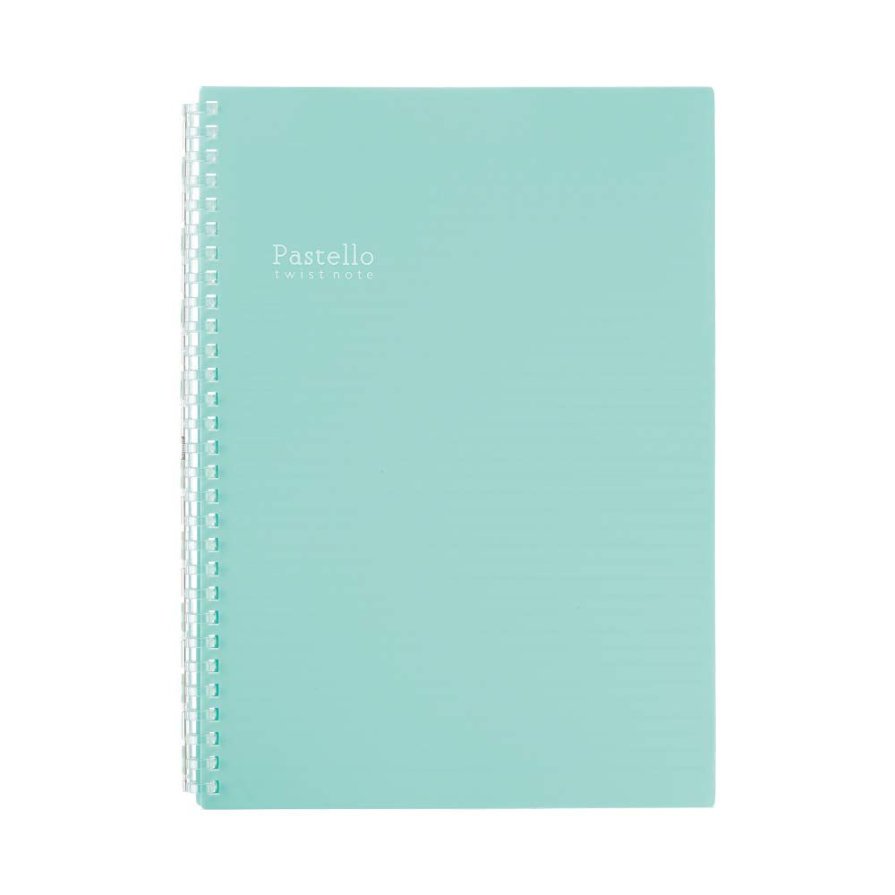 LIHIT LAB Pastello Refillable Note Book/Journal, Lined Paper, 9.9 × 7.3 inches, Pastel Blue (N1908-19)