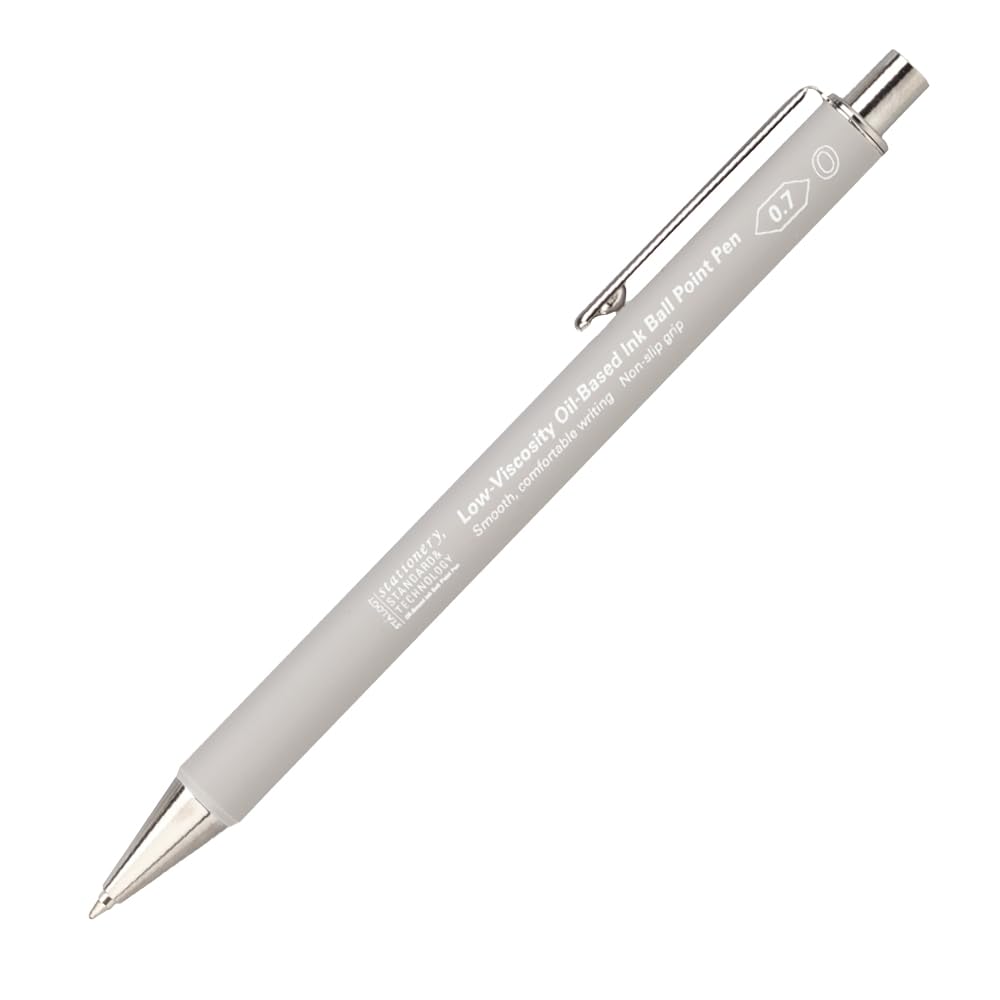 STALOGY S5114 Low Viscosity Oil-Based Ballpoint Pen, 0.7 mm, Gray