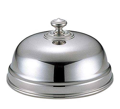 Sanho Sangyo 02503270 Serving Cutlery, Silver, 10.6 inches (27 cm), Round Plate Cover