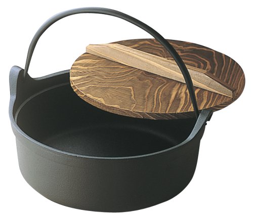 Oigen Casting, Seieido QNK01013 CA-13 Cast Iron, Japan 9.4 inches (24 cm) Cast Iron Cooking Pot, Black, Glossy Finish, 3.4 kg, With Lid